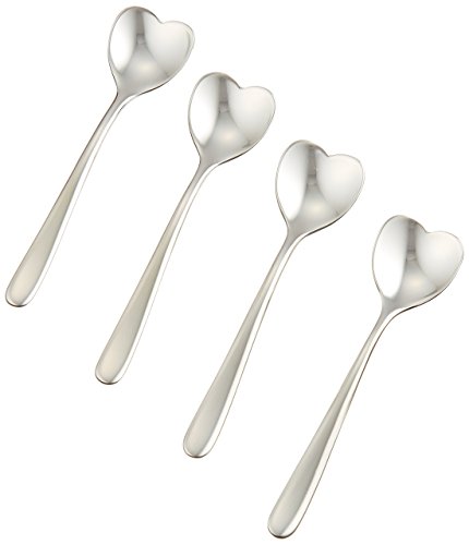 Alessi "Il Caffe" 4 Stück Zuckerlöffel, Silber, 9 x 13.5 x 13.5 cm von Alessi