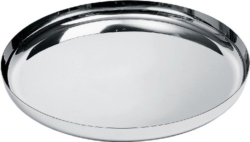 Alessi Platte, RUND, Edelstahl, Silber, 23.5 x 38 x 13.5 cm von Alessi