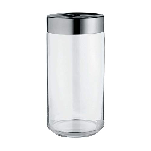 Alessi Julieta LC10 - Hermetisches Design Küchenglas, Glas in Glas mit 18/10 Edelstahldeckel, 150 cl, Rot von Alessi