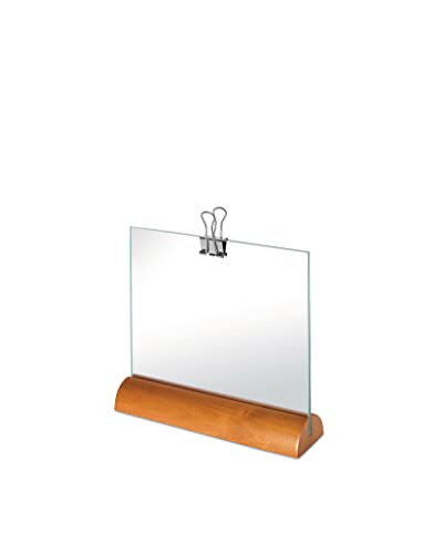 Alessi KP01 Fotorahmen aus Glas und Birkenholz mit Klammer 100 Values Collection, Steel, Holz von Alessi