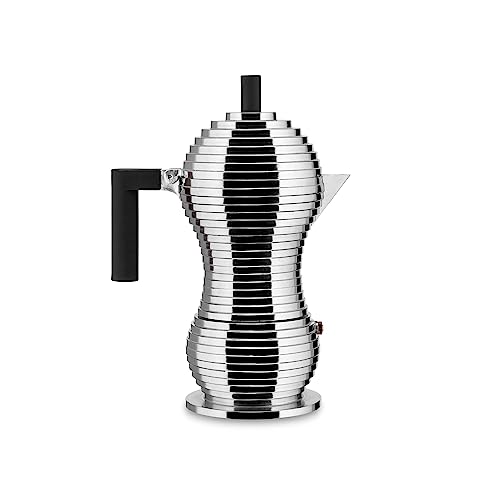 Alessi Kaffeekanne, schwarz, Aluminium, 5.4 x 14.5 x 33.5 cm von Alessi