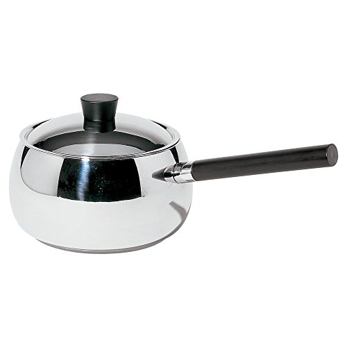 Alessi Kasserolle Mami Fondue Topf Bourguignonne aus Edelstahl gelänzend poliert, 14 x 19.5 x 20 cm von Alessi