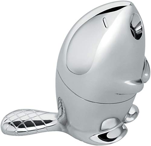 Alessi Kastor Anspitzer Bleistiftspitzer aus verchromtem Zamak, Silber, L 10cm, B 5cm, H 8cm von Alessi