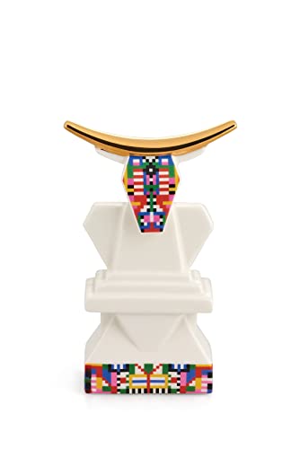 Alessi Kuh ESA05 4 – Ochsenfigur aus Porzellan für die Krippe mit Handaufgebrachten Abziehbildern und Details aus 24 Karat Gold, Mehrfarbig Alessi Kuh ESA05 4 – Ochsenfigur aus Porzellan für die Krippe mit Handaufgebrachten Abziehbildern und Details aus 24 Karat Gold, Mehrfarbig von Alessi