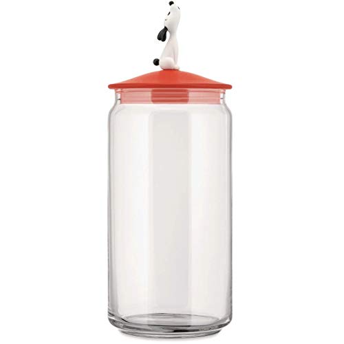 Alessi LULA' JAR,BARATTOLI CANI RO, thermoplastischem Harz,Glas, Mehrfarbig, One Size von Alessi