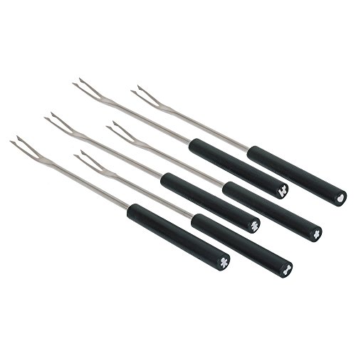 Alessi "MAMI" Set bestehend aus sechs Bourguignonnegabel aus Edelstahl und Griff aus Holz, 4 x 28.2 x 20.5 cm, Silber Alessi "MAMI" Set bestehend aus sechs Bourguignonnegabel aus Edelstahl und Griff aus Holz, 4 x 28.2 x 20.5 cm, Silber von Alessi