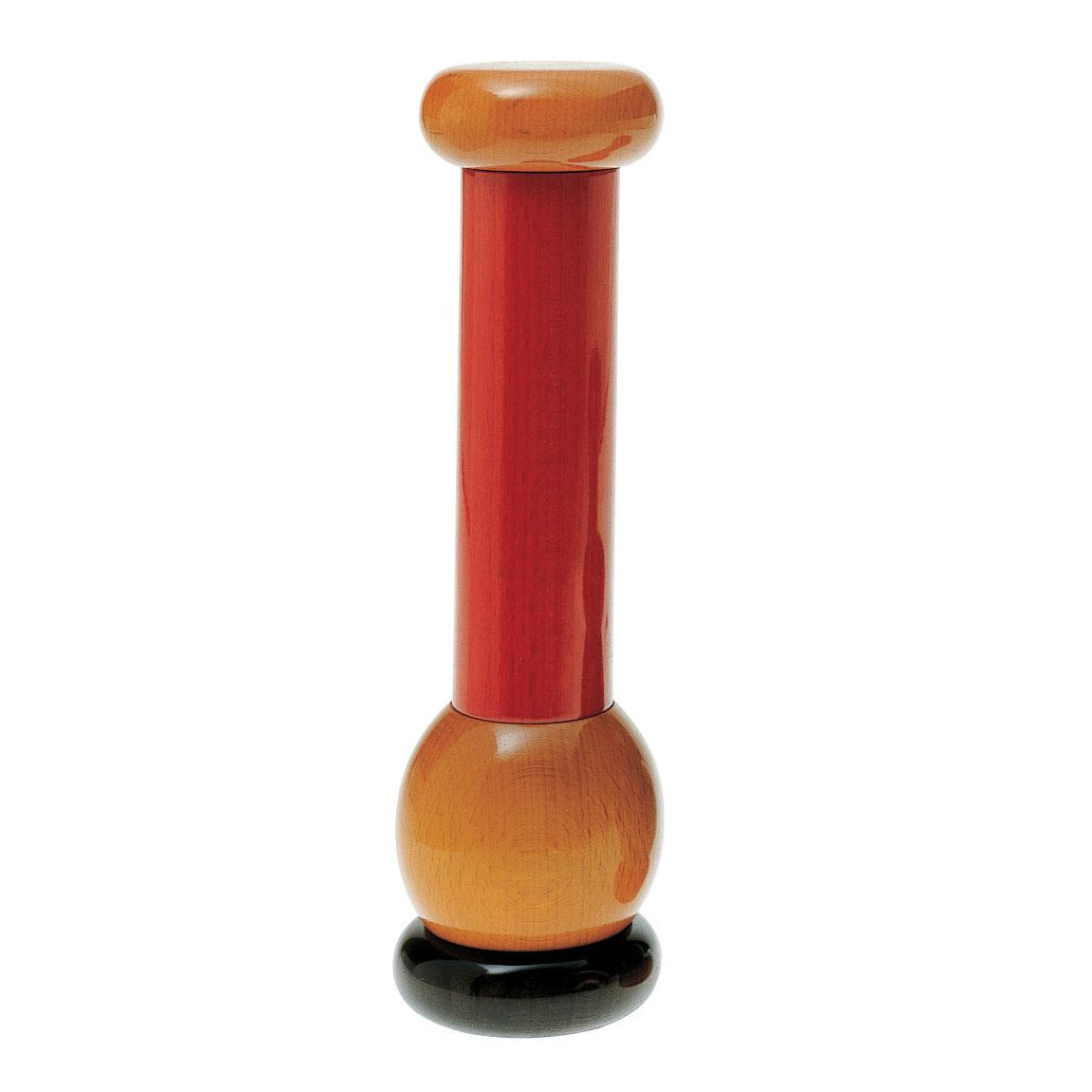 Alessi - Alessi100 MP0210 Pfeffermühle - schwarz, rot, gelb/H 23cm / Ø 7cm von Alessi