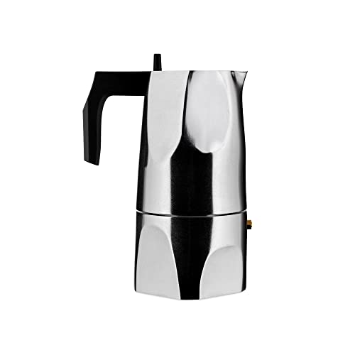 Alessi MT18/6 Espressomaschine Ossidiana, Edelstahl, Alu, 8 x 23.5 x 11.5 cm von Alessi