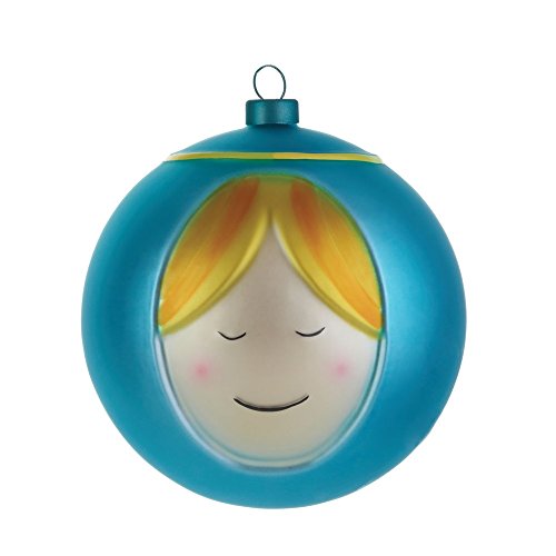 Alessi Madonna Weihnachtsbaumkugel aus mundgeblasenem Glas,handdekoriert, 9,0 x 9,0 x 9,0 cm von Alessi