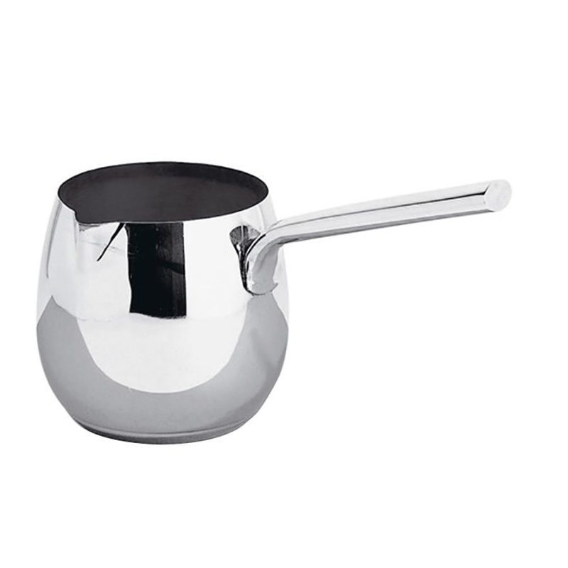 Alessi - Mami Milchtopf mit Magnetboden - edelstahl/glänzend poliert/LxBxH 27x12x13cm/für Induktionsherde geeignet von Alessi