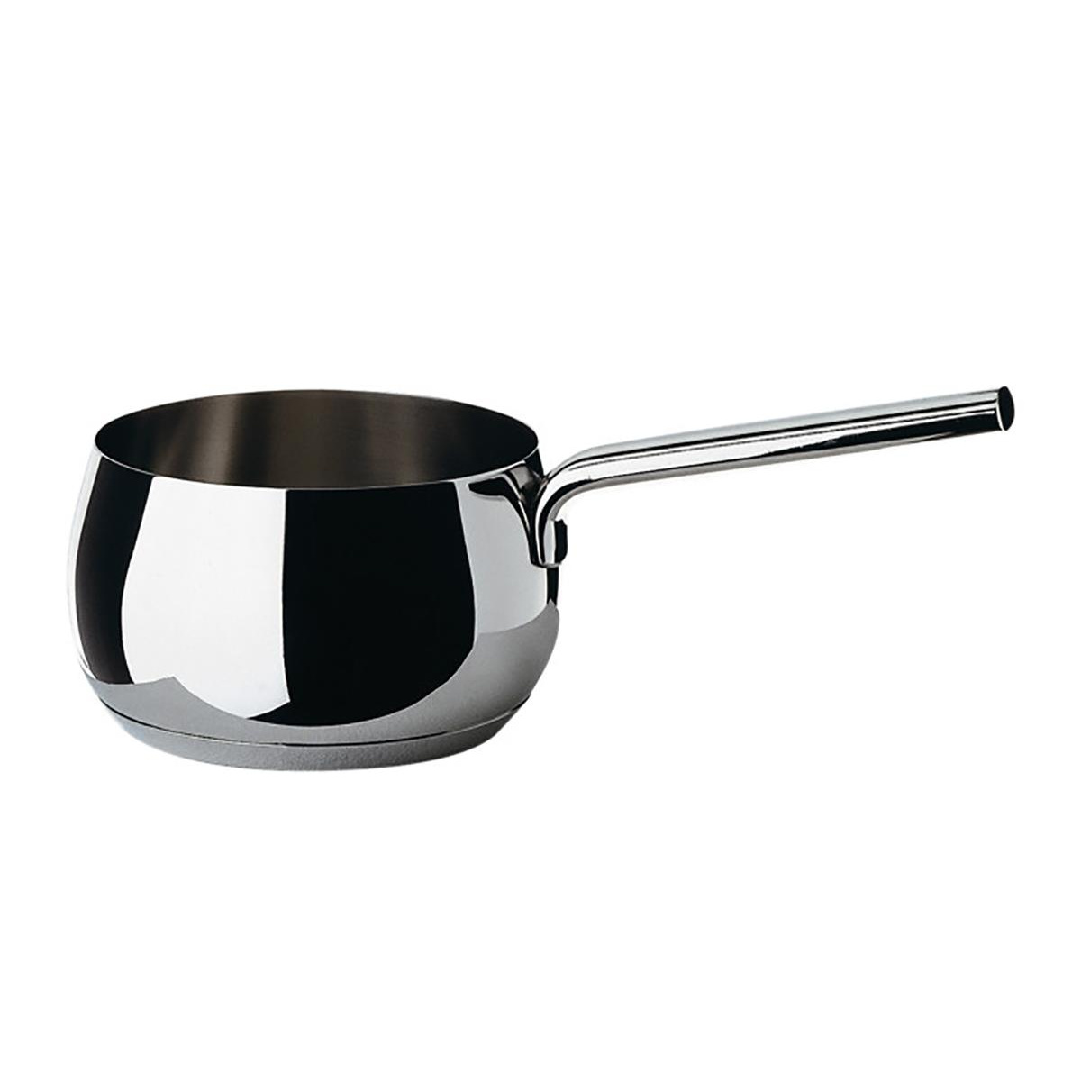 Alessi - Mami Stielkasserole mit Magnetboden 100cl - edelstahl/glänzend poliert/LxBxH 28x14,5x7,7cm/für Deckel Ø14cm von Alessi