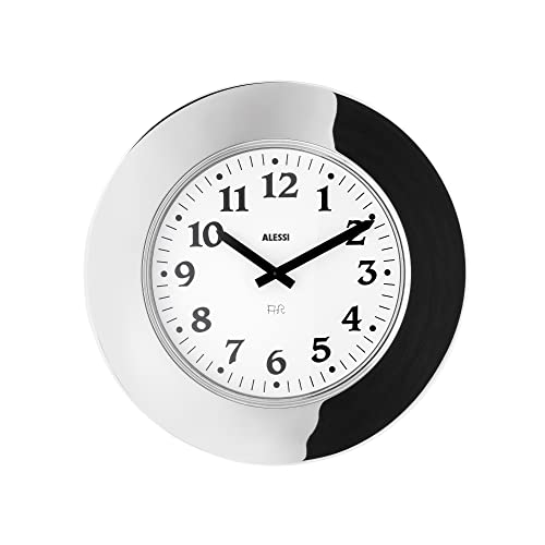 Alessi "Momento" Wanduhr aus Edelstahl, Quartz Werk, 3 von Alessi