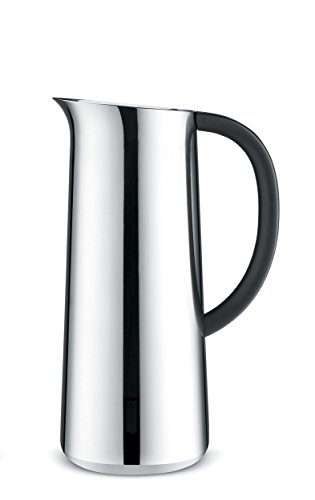 Alessi Nomu NF05 - Design Doppelwandige Isolierkanne,Edelstahl und Termoplastische Harz, 17,00 x 11,70 x 29,00 cm, Silber von Alessi