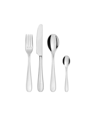 Alessi 5180s24m Nuovo Milano 24-teiliges Monobloc-Besteckset aus Edelstahl 18/10 poliert von Alessi