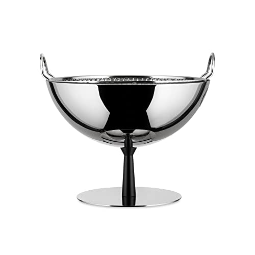 Alessi Obstschale/Sieb aus Edelstahl Fuß aus Aluminium, anthrazit, Silber von Alessi