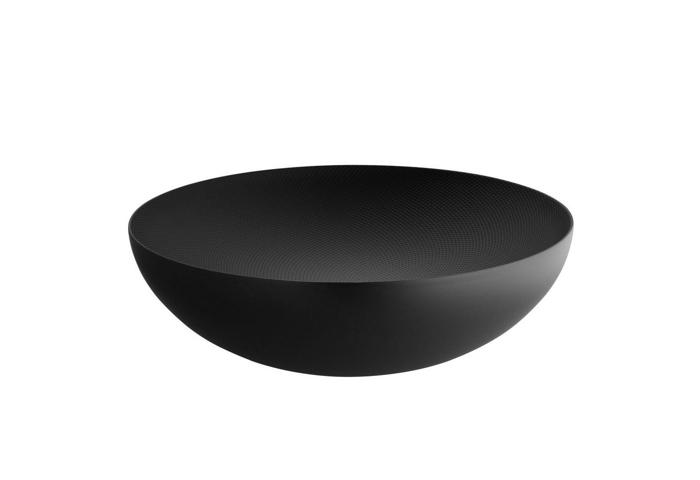 Alessi Obstschale Double Schwarz 32 cm, Epoxidharzbeschichteter Stahl, mit Reliefdekor Alessi Obstschale Double Schwarz 32 cm, Epoxidharzbeschichteter Stahl, mit Reliefdekor von Alessi