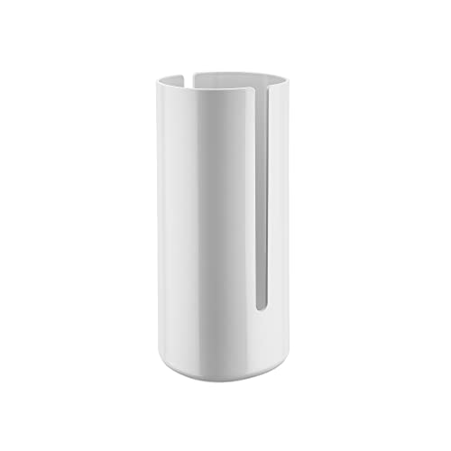 Alessi Birillo PL18 W - Design Toilettenpapierbehälter aus Thermoplastisches Harz und PMMA, Weiß,L 15cm, B 15cm, H 31cm von Alessi