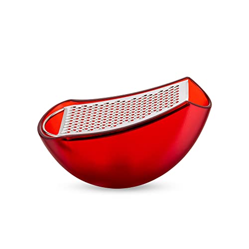 Alessi Parmenide AARU01 R - Reibe mit Designwaffe, in Thermoplastischem Harz und Poliertem Stahl, Rot, 15,3cm Alessi Parmenide AARU01 R - Reibe mit Designwaffe, in Thermoplastischem Harz und Poliertem Stahl, Rot, 15,3cm von Alessi