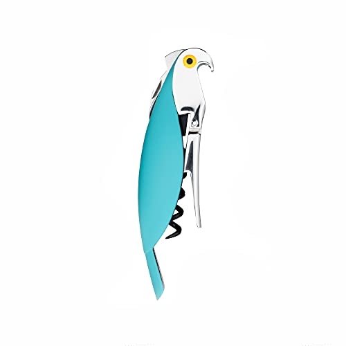 Alessi "Parrot" Sommelier-Korkenzieher aus Gußaluminium und PC, blau, 30 x 8 x 12 cm von Alessi