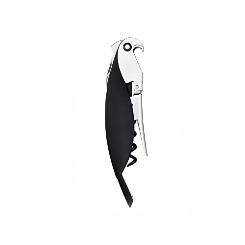 Alessi Parrot AAM32 B Sommelier-Korkenzieher, aus Gußaluminium und PC, schwarz, 12 x 8 x 30 cm von Alessi