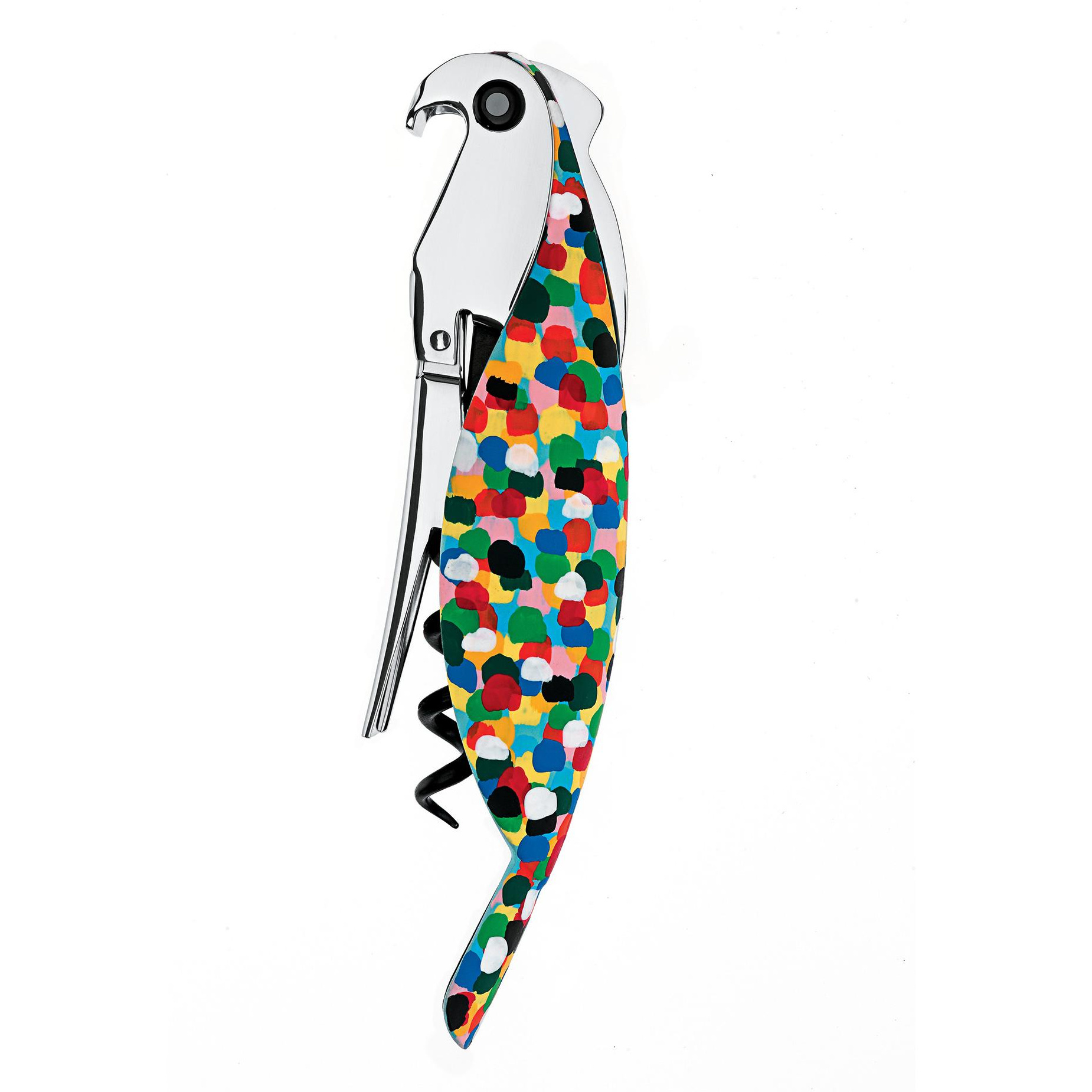 Alessi - Parrot Sommelier-Korkenzieher - mehrfarben/LxBxH 3x2,5x13cm von Alessi