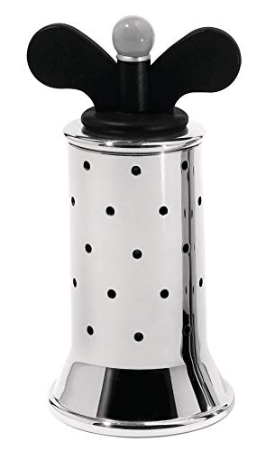 Alessi 9098 B - Design Pfeffermühle mit Rippen, Edelstahl und Thermoplastisches Harz, Schwarz,8.5 x 6.5 x 11.7 cm Alessi 9098 B - Design Pfeffermühle mit Rippen, Edelstahl und Thermoplastisches Harz, Schwarz,8.5 x 6.5 x 11.7 cm von Alessi