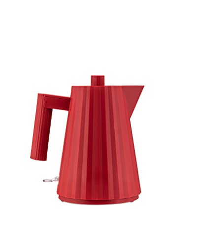 Alessi Plissé MDL06/1 R - Elektrischer Wasserkocher aus Thermoplastischem Harz, Europäischer Stecker 2400W, 100 cl, Rot von Alessi