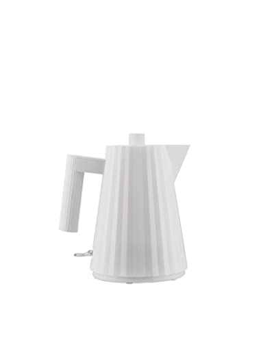 Alessi Plissé MDL06/1 W - Elektrischer Wasserkocher aus Thermoplastischem Harz, Europäischer Stecker 2400W, 100 cl, Weiß von Alessi