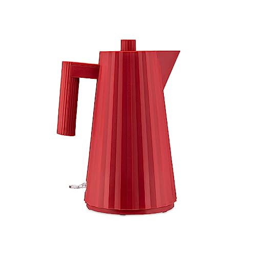 Alessi Plissé MDL06 R - Elektrischer Wasserkocher aus Thermoplastischem Harz, Europäischer Stecker 2400W, 170 cl, Rot von Alessi