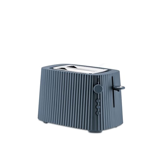 Alessi Plissé MDL08 G - Design Toaster, Sechs Stufen der Vergoldung, aus Thermoplastischem Harz, Europäisch Stecker 850 W, Grau von Alessi