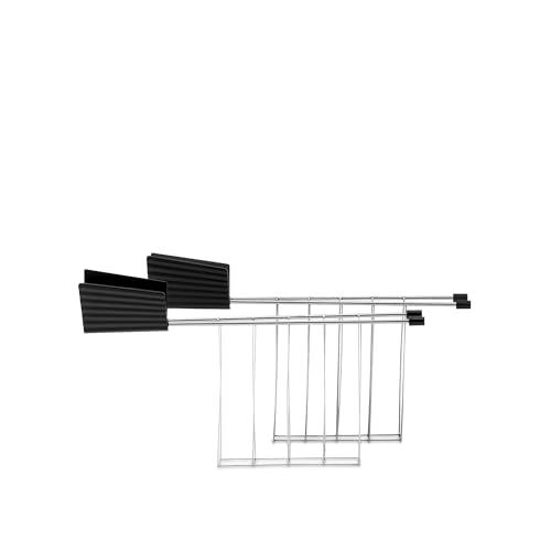 Alessi Plissé MDL08RA B - Design Set Bestehend aus Zwei Toasterzangen, aus Edelstahl und aus Thermoplastischem Harz, Schwarz Alessi Plissé MDL08RA B - Design Set Bestehend aus Zwei Toasterzangen, aus Edelstahl und aus Thermoplastischem Harz, Schwarz von Alessi