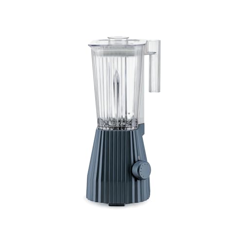 Alessi Plissé MDL09 G - Standmixer mit Abgestufter Karaffe, Thermoplastisches Harz, Europäischer Stecker 700W, 1.5l, Grau von Alessi