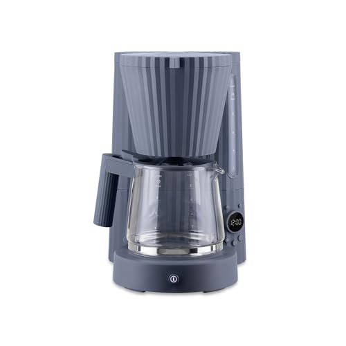 Alessi Plissé MDL14 G - Design Filterkaffeemaschine, Automatische Startfunktion, aus Thermoplastischem Harz, Europäischer Stecker 1100 W, 150 cl, Grau von Alessi