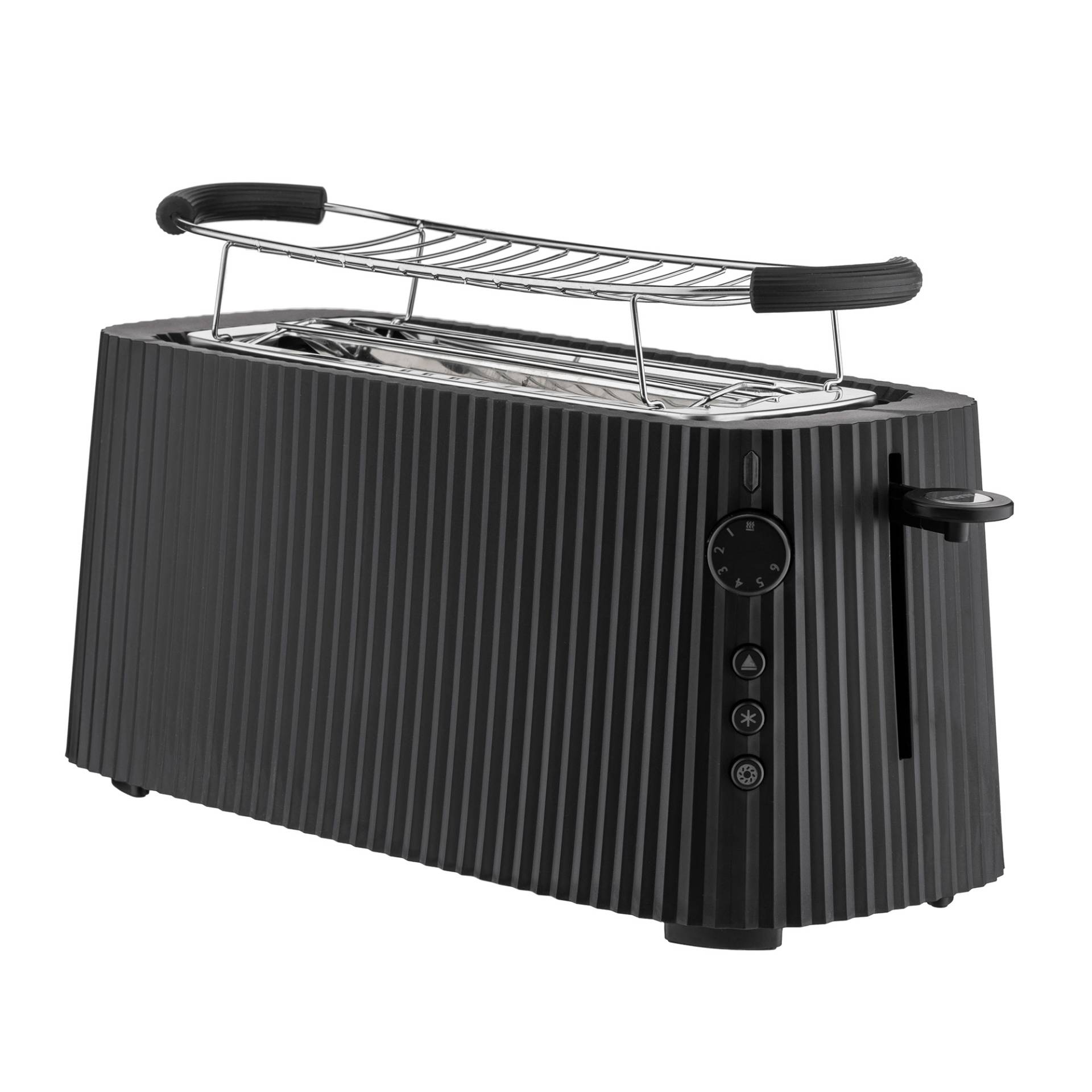 Alessi - Plissé MDL15 Toaster - schwarz/LxBxH 46,5x18,5x25cm/mit EU Stecker von Alessi