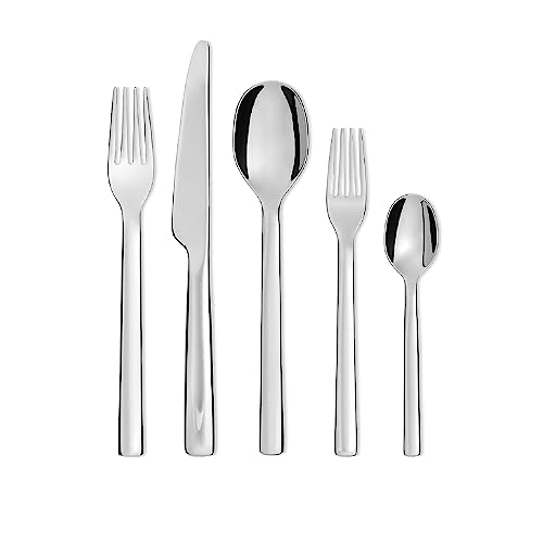 Alessi REB09S5 OVALE Besteckgarnitur 5.TLG. Edelstahl glänzend poliert,Einheiten von Alessi