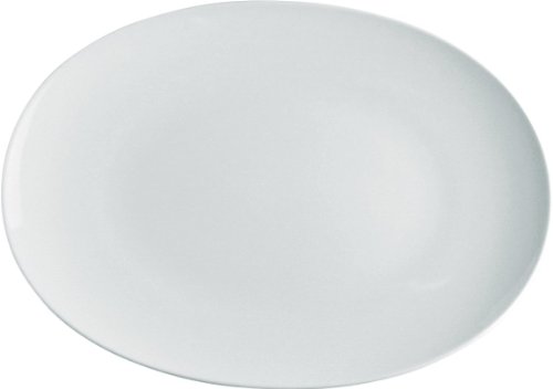 Alessi Mami“ Bratenplatte Oval aus weißem Porzellan 38,0cm x 27,0cm, 15.4 x 29.5 x 9.4 cm von Alessi