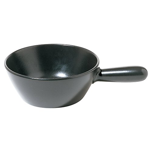 Alessi Mami Fondue Topf für Käse aus Keramik schwarz, Edelstahl, 24 cm Alessi Mami Fondue Topf für Käse aus Keramik schwarz, Edelstahl, 24 cm von Alessi