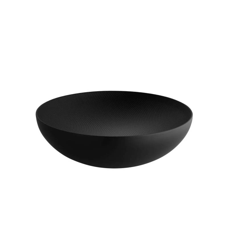 Alessi Schale Behälter Doppelwandige Schale Schwarz Reliefdekor ø 25 X H 73 Cm B-Ware von Alessi