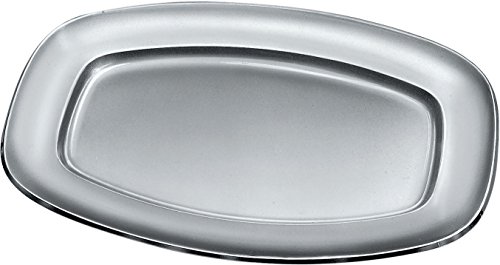 Alessi Servierplatte 40 cm, Edelstahl, Silber, 3 x 30.5 x 21 cm von Alessi