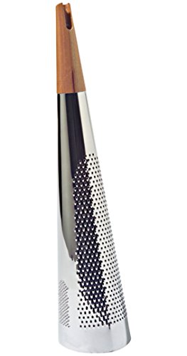 Alessi "TODO" Riesengroße Reibe für Käse und Muskatnuß aus Edelstahl und Holz, silber, 46cm, RS08 von Alessi