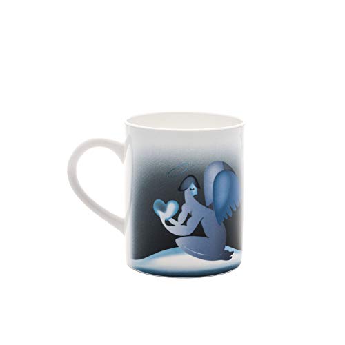 Alessi AAA06 1 Blue Christmas Mug - Bone China mit Dekor, blau. von Alessi