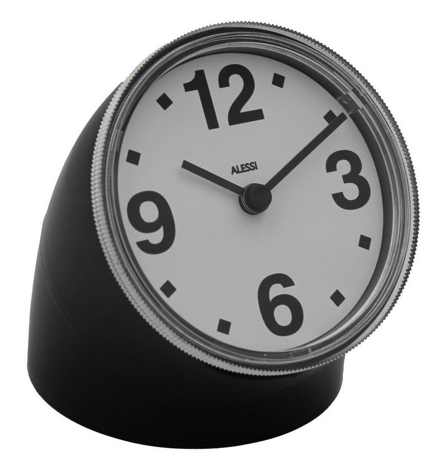 Alessi Tischuhr Alessi 01 B Design Pio Manzù Cronotime Tischuhr aus ABS schwarz von Alessi