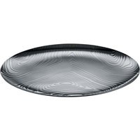 Alessi - Veneer Tablett Ø 42 cm, Edelstahl mit Reliefdekor von Alessi
