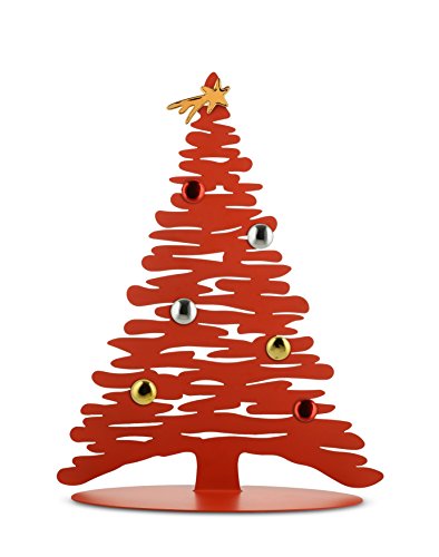Alessi Bark for Christmas BM06 R - Baumförmige Weihnachtsdekoration aus Edelstahl, Rot, 35,50 x 14,00 x 45,00 cm von Alessi