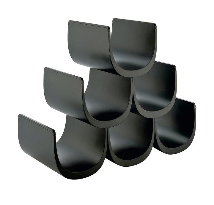 Flaschenregal schwarz Noe von Alessi