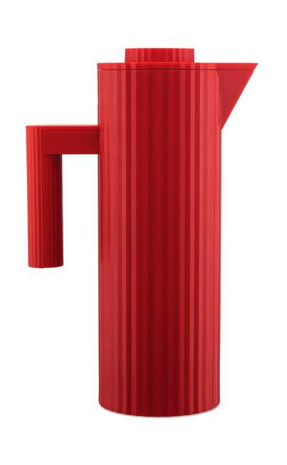 Isolierkanne 1,0l rot Plisse von Alessi