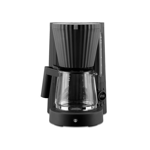 Alessi Plissé MDL14 B - Design Filterkaffeemaschine, Automatische Startfunktion, aus Thermoplastischem Harz, Europäischer Stecker 1100 W, 150 cl, Schwarz von Alessi