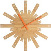 Neuwertig] Alessi Raggiante Wanduhr Analoguhr Hängeuhr Uhr Bambusholz Rund B-Ware von Alessi