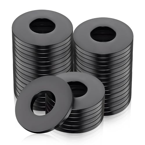 Alethron Unterlegscheiben M10, 30 Stück Beilagscheiben M10 x 25 x 1.5mm Edelstahl A2 V2A Schwarze Flache Unterlegscheiben Karosseriescheiben für Schrauben Muttern Gewindestange von Alethron