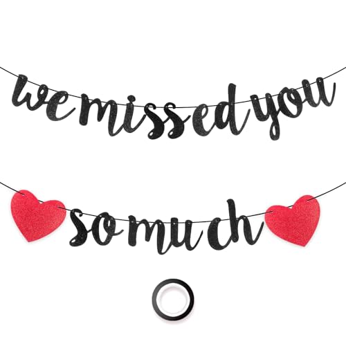 Alethron Welcome Home Deko, Welcome Back Deko, We Missed You So Much Girlande Willkommen Zuhause Banner Welcome Home Decorations für Familie Rückkehr Familienfeiern von Alethron